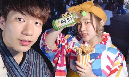 休日の過ごし方　お祭りの写真